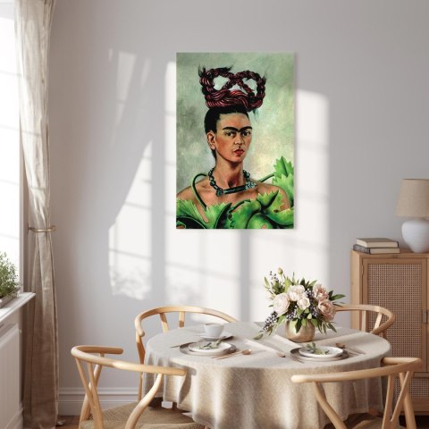 Obraz - Frida Kahlo - Autoportret z warkoczem 20x30 Na płótnie włoskim