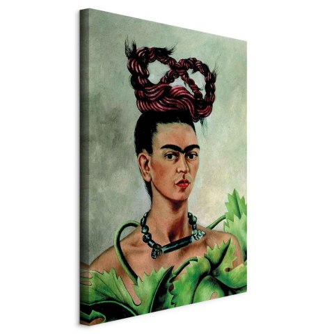 Obraz - Frida Kahlo - Autoportret z warkoczem 40x60 Na płótnie włoskim