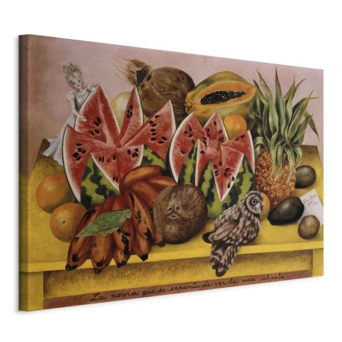 Obraz - Frida Kahlo - Panna Młoda przerażona widokiem otwartego życia 90x60 Standard