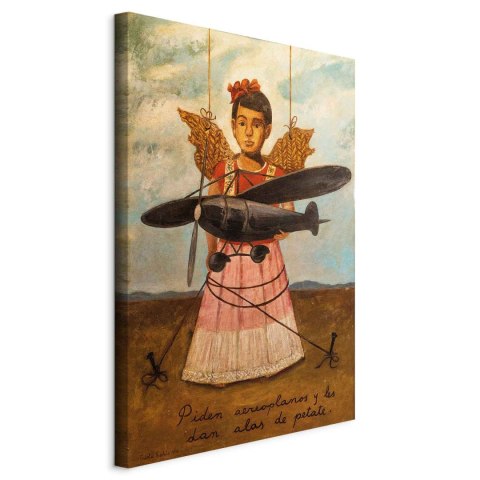 Obraz - Frida Kahlo - Proszą o samoloty, a dają im skrzydła ze słomy 60x90 Standard