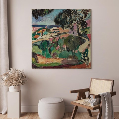 Obraz - Henri Matisse - Krajobraz z Collioure 40x40 Na płótnie włoskim