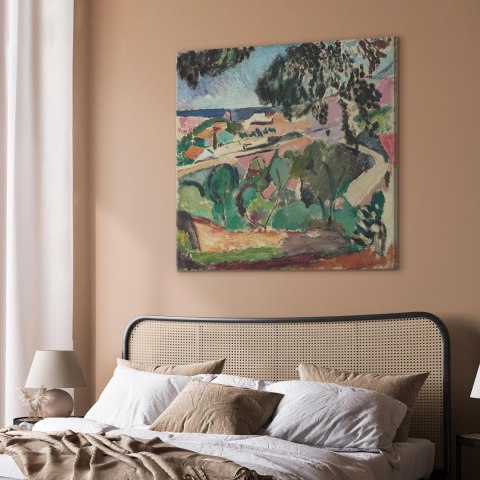 Obraz - Henri Matisse - Krajobraz z Collioure 40x40 Na płótnie włoskim