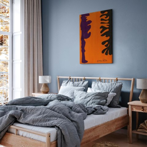 Obraz - Henri Matisse - Arabeski na pomarańczowym tle 40x60 Na płótnie włoskim