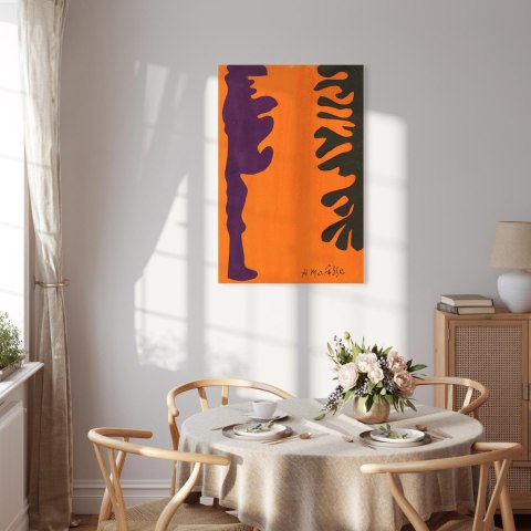 Obraz - Henri Matisse - Arabeski na pomarańczowym tle 40x60 Na płótnie włoskim