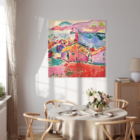 Obraz - Henri Matisse - Widok na Collioure 40x40 Na płótnie włoskim