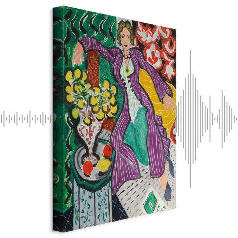 Obraz - Henri Matisse - Kobieta w fioletowym płaszczu 20x30 Akustyczny