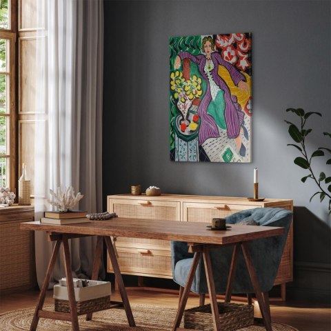 Obraz - Henri Matisse - Kobieta w fioletowym płaszczu 40x60 Standard