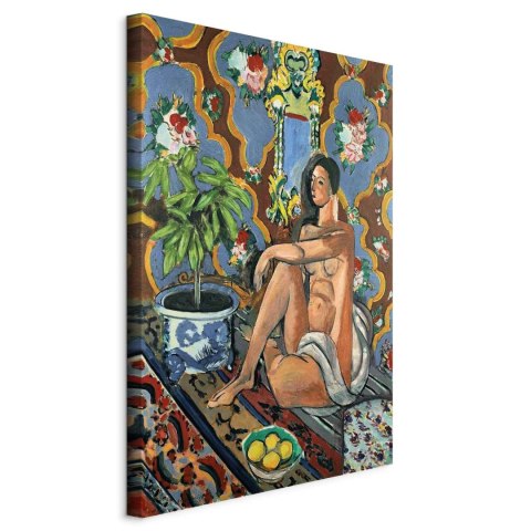Obraz - Henri Matisse - Figura dekoracyjna na tle ozdobnym 20x30 Na płótnie włoskim