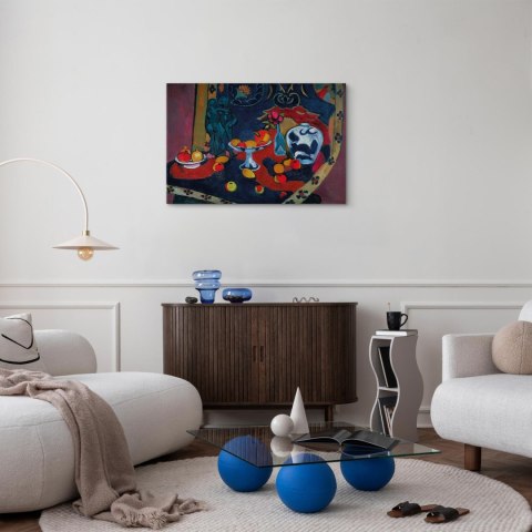 Obraz - Henri Matisse - Martwa natura z owocami i posągiem z brązu 30x20 Na płótnie włoskim