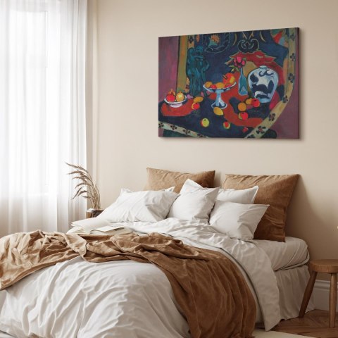 Obraz - Henri Matisse - Martwa natura z owocami i posągiem z brązu 30x20 Na płótnie włoskim