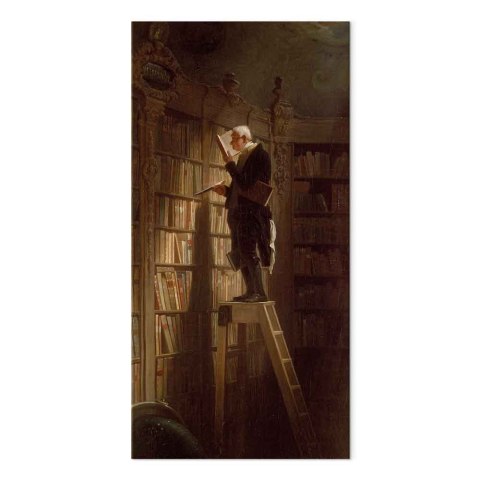 Obraz - Carl Spitzweg - Bibliotekarz 40x80 Na płótnie włoskim