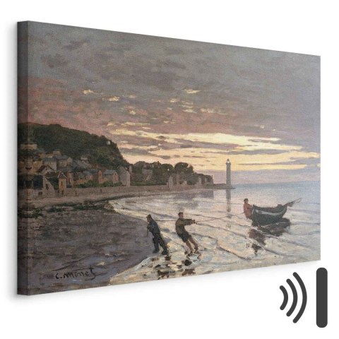 Obraz - Claude Monet - Holowanie łodzi w Honfleur 30x20 Akustyczny