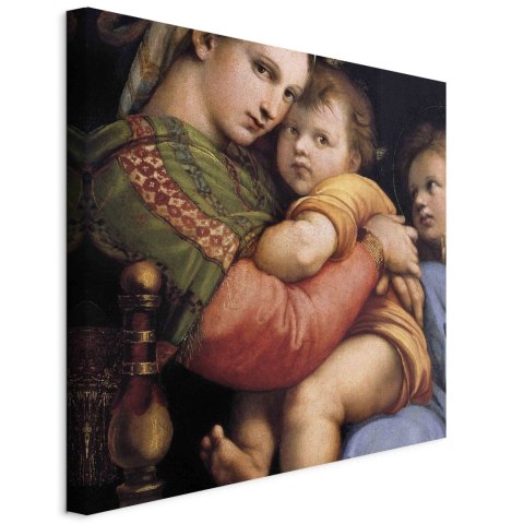 Obraz - Rafael Santi - Madonna on a Chair 60x60 Na płótnie włoskim