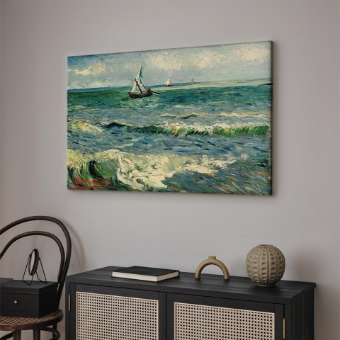 Obraz - Vincent van Gogh - Widok morza w Saintes-Maries 30x20 Akustyczny