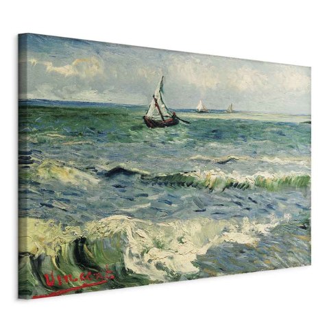 Obraz - Vincent van Gogh - Widok morza w Saintes-Maries 30x20 Na płótnie włoskim