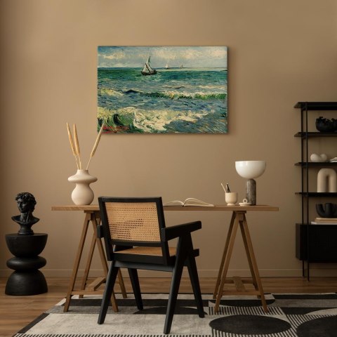 Obraz - Vincent van Gogh - Widok morza w Saintes-Maries 30x20 Na płótnie włoskim