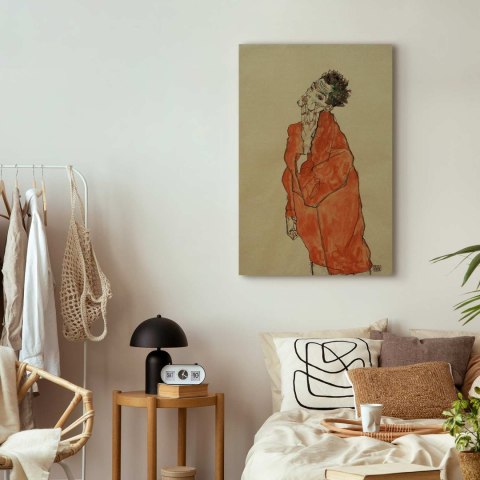 Obraz - Egon Schiele - Autoportret (Mężczyzna w pomarańczowej koszuli) 20x30 Standard