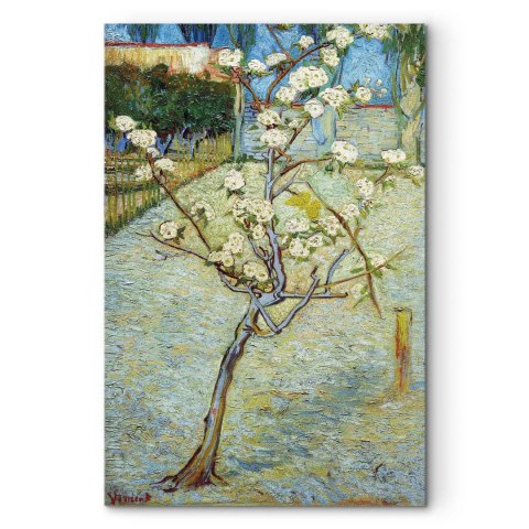 Obraz - Vincent van Gogh - Kwitnąca grusza 20x30 Na płótnie włoskim