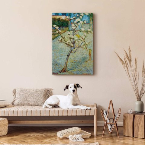 Obraz - Vincent van Gogh - Kwitnąca grusza 20x30 Na płótnie włoskim