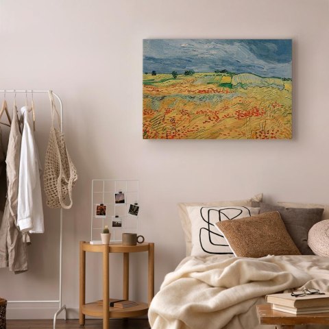 Obraz - Vincent van Gogh - Pola z kwitnącymi makami 30x20 Na płótnie włoskim