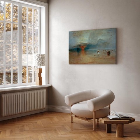 Obraz - William Turner - Plaża Calais, odpływ 30x20 Na płótnie włoskim