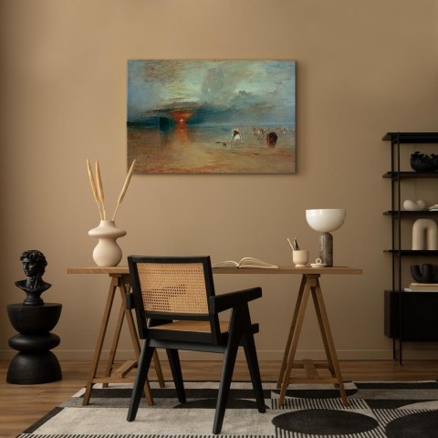 Obraz - William Turner - Plaża Calais, odpływ 30x20 Na płótnie włoskim