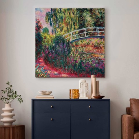 Obraz - Claude Monet - Japoński mostek w Giverny 60x60 Na płótnie włoskim