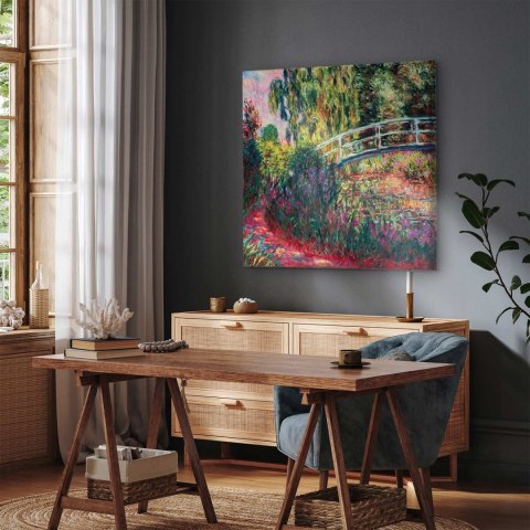 Obraz - Claude Monet - Japoński mostek w Giverny 60x60 Na płótnie włoskim