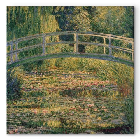 Obraz - Claude Monet - Mostek nad stawem z liliami wodnym 40x40 Na płótnie włoskim