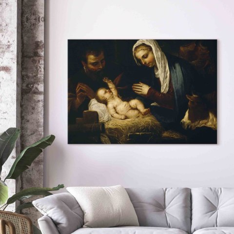 Obraz - Tintoretto - Święta Rodzina 30x20 Na płótnie włoskim
