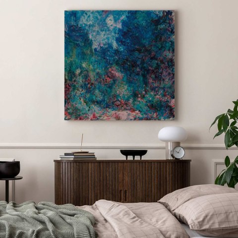 Obraz - Claude Monet - Dom artysty widziany z ogrodu różanego 40x40 Premium Print