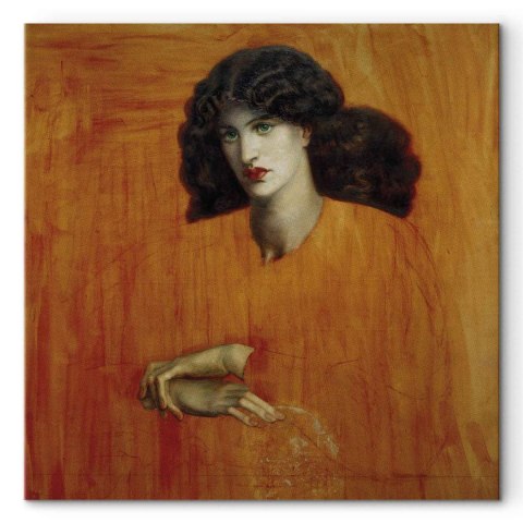 Obraz - Dante Gabriel Rossetti - Kobieta w oknie 40x40 Na płótnie włoskim