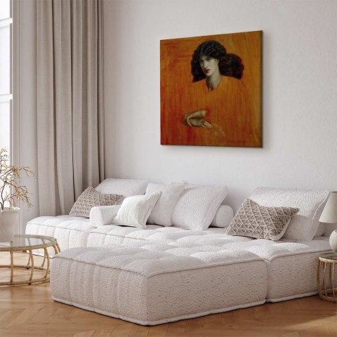 Obraz - Dante Gabriel Rossetti - Kobieta w oknie 40x40 Premium Print
