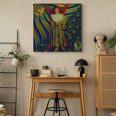 Obraz - Dante Gabriel Rossetti - Miłość Dantego 40x40 Na płótnie włoskim