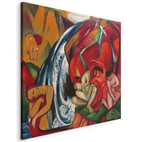 Obraz - Franz Marc - Wodospad (Kobiety pod wodospadem) 40x40 Standard