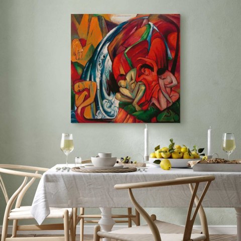 Obraz - Franz Marc - Wodospad (Kobiety pod wodospadem) 60x60 Standard