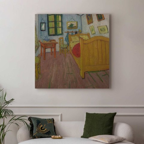 Obraz - Vincent Van Gogh - Sypialnia 60x60 Na płótnie włoskim