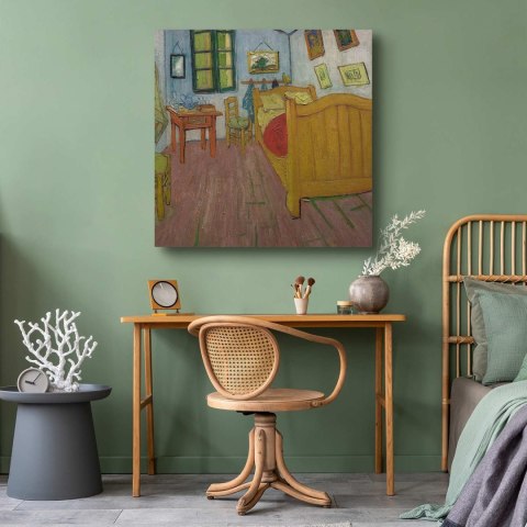 Obraz - Vincent Van Gogh - Sypialnia 60x60 Na płótnie włoskim