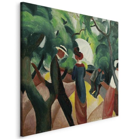 Obraz - August Macke - Promenade 40x40 Na płótnie włoskim