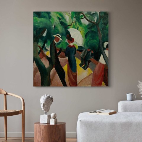 Obraz - August Macke - Promenade 40x40 Na płótnie włoskim