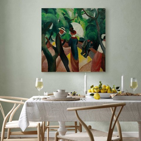 Obraz - August Macke - Promenade 40x40 Na płótnie włoskim