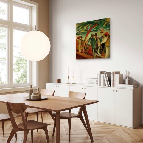 Obraz - August Macke - Spacerowicze nad jeziorem 60x60 Standard