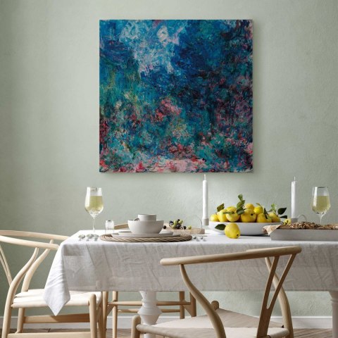 Obraz - Claude Monet - Dom artysty widziany z ogrodu różanego 40x40 Standard