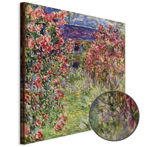 Obraz - Claude Monet - Dom wśród róż 40x40 Premium Print