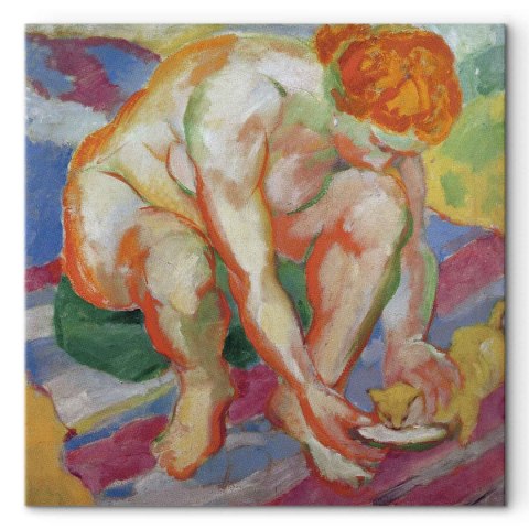 Obraz - Franz Marc - Akt z kotem 40x40 Standard