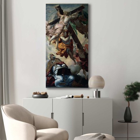 Obraz - Tintoretto - Objawienie Krzyża św. Piotrowiowi 40x80 Standard
