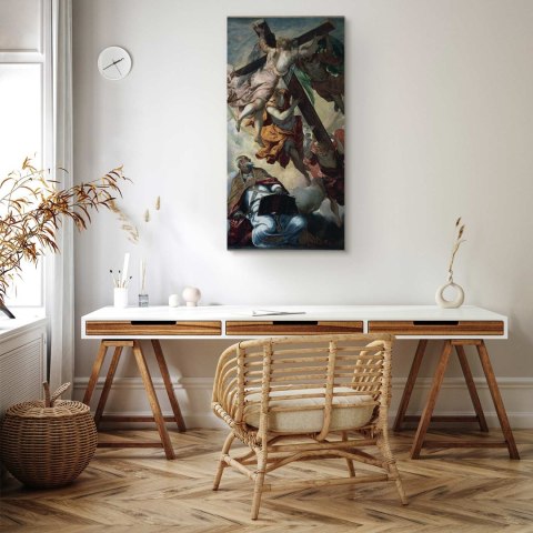 Obraz - Tintoretto - Objawienie Krzyża św. Piotrowiowi 40x80 Standard
