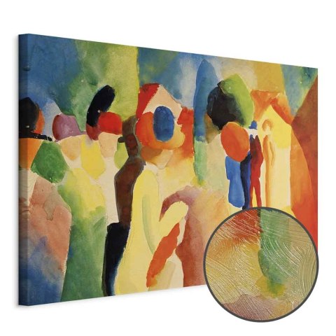 Obraz - August Macke - Kobieta w żółtym płaszczu 30x20 Premium Print