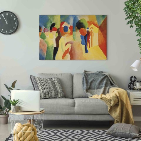Obraz - August Macke - Kobieta w żółtym płaszczu 30x20 Premium Print