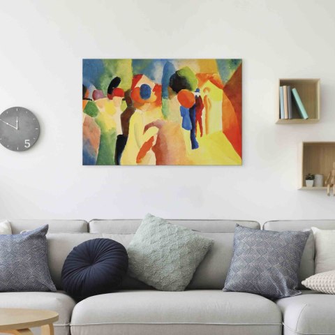 Obraz - August Macke - Kobieta w żółtym płaszczu 60x40 Standard